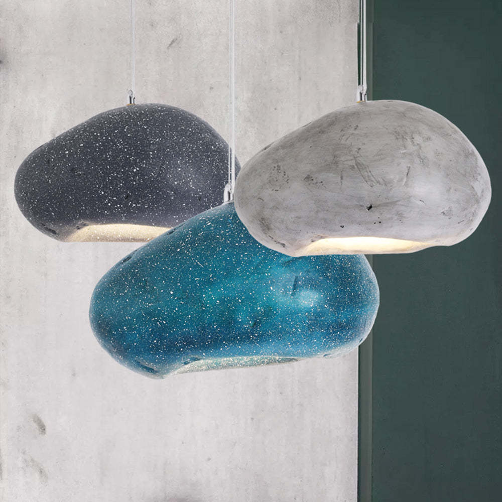 Wabi Sabi Byers pendant lights in wood, black, gray and deep bronze