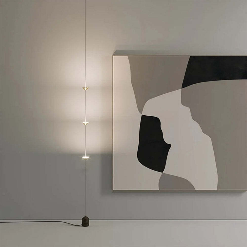 Edge LED Floor Lamp with Abstract Art