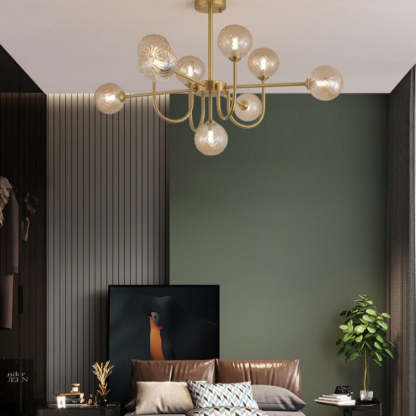 Valentina Modern Chandelier - Glass Globe Design