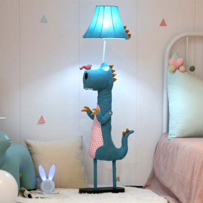 Blue Dinosaur Floor Lamp for Kids
