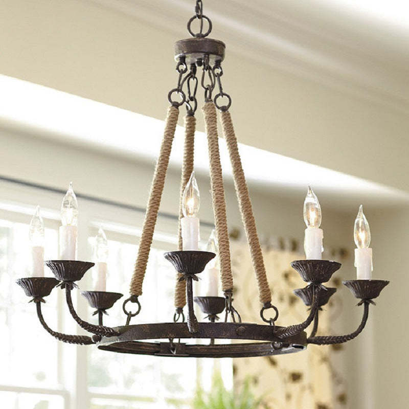 Epoch Retro Chandelier with Rope Accents