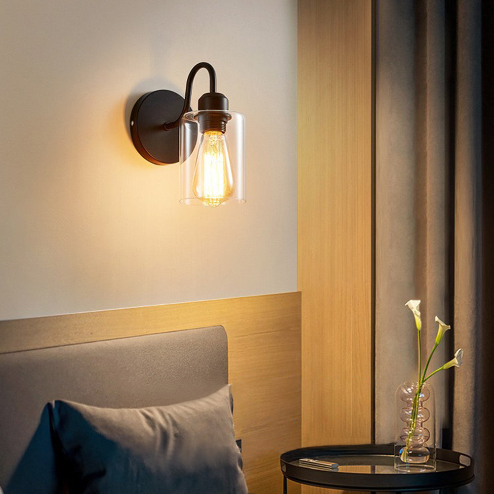 Vintage Industrial Wall Lamp in Bedroom