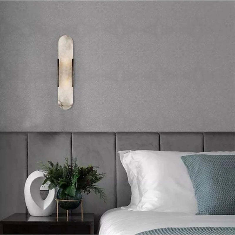 Dolomite wall sconce bedroom reading light, modern interior