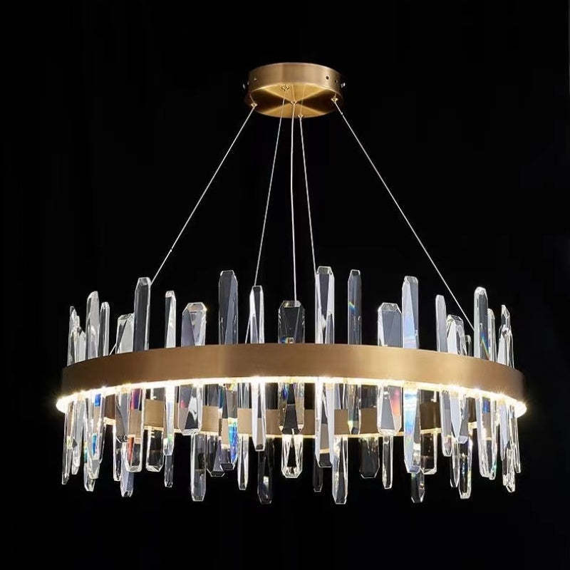Marylin Modern Crystal Ring Chandelier - Close-up