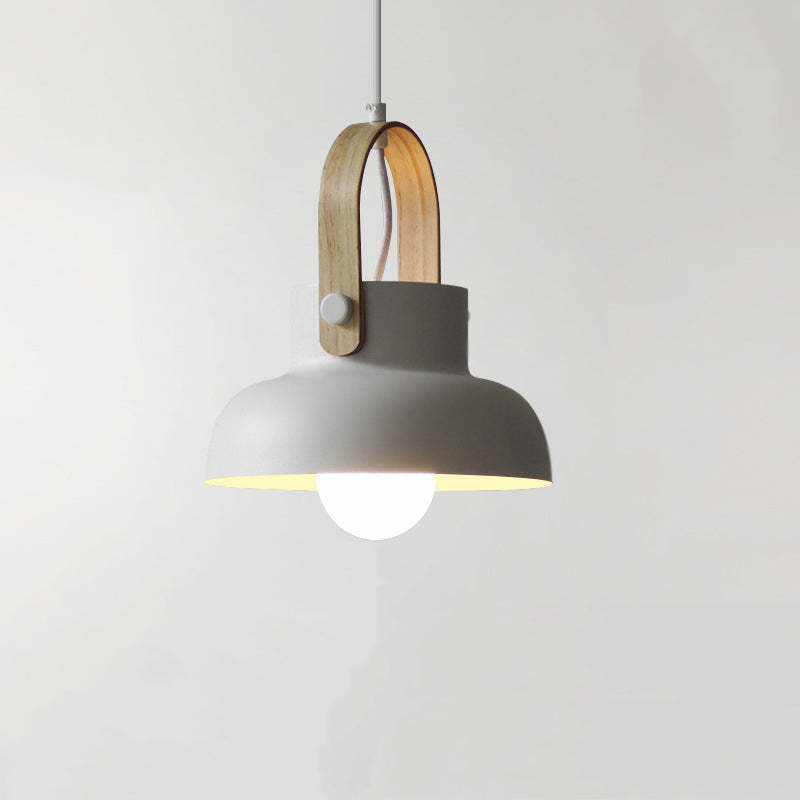 Morandi Pendant Light with Wooden Handle
