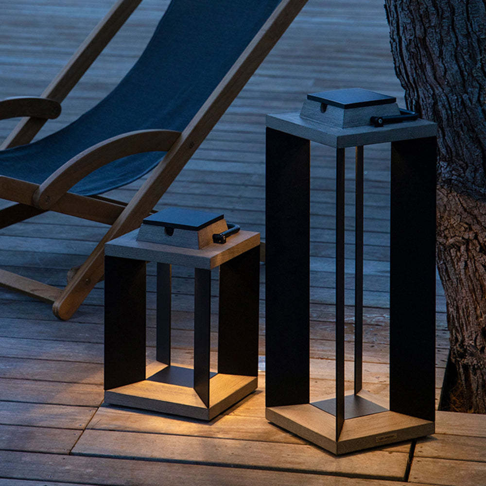 Orr Contemporary Rectangular Solar Outdoor Floor Lamp