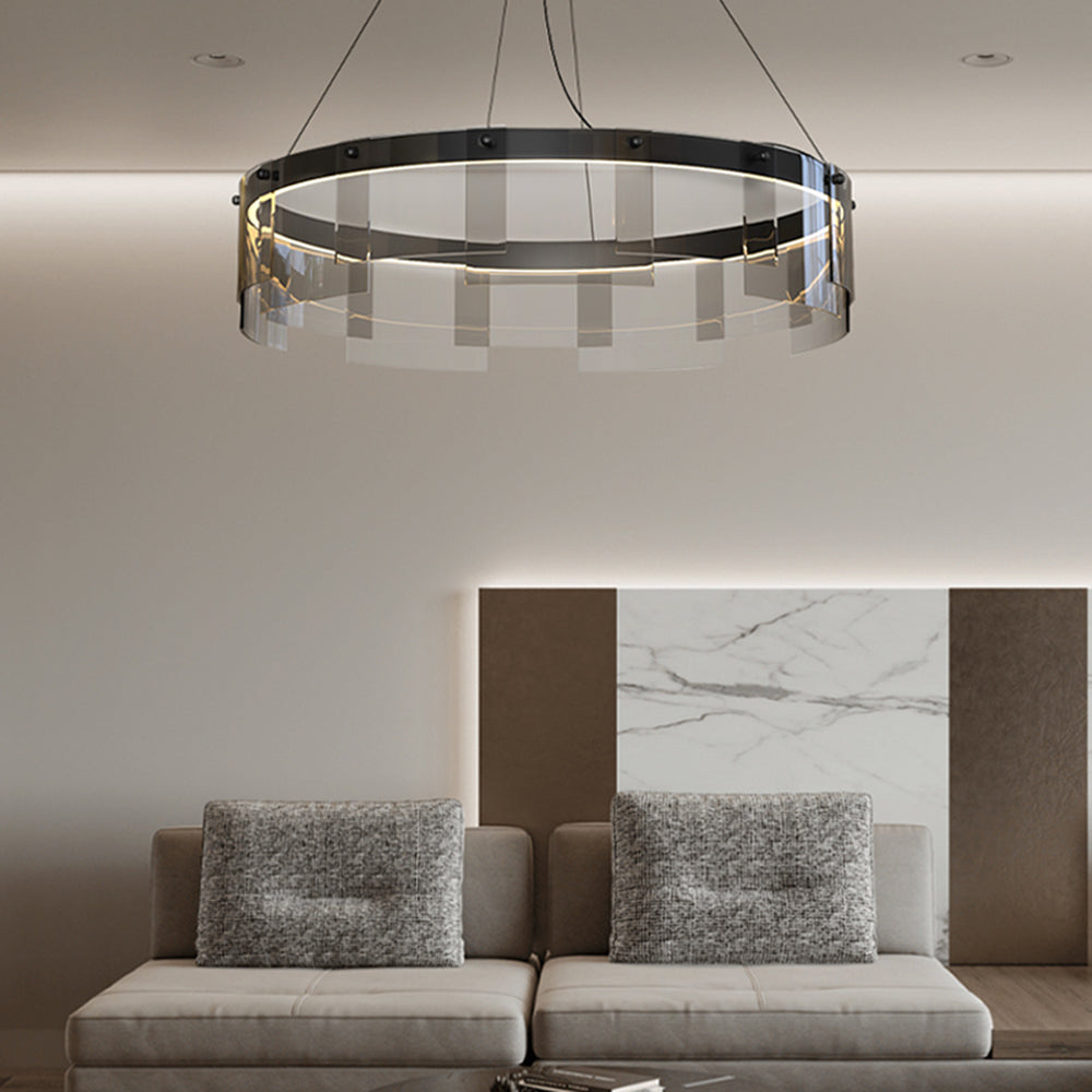 Evette Ring Pendant Light over sofa - Modern lighting