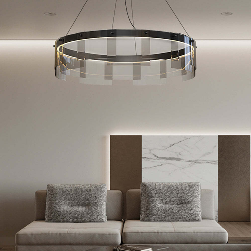 Evette Ring Pendant Light over sofa - Modern lighting
