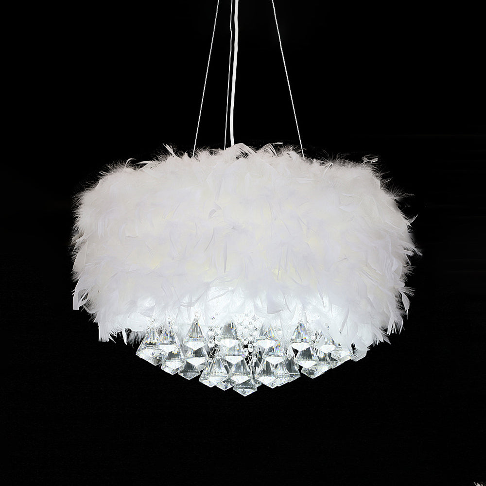 White Feather and Crystal O'Moore Chandelier