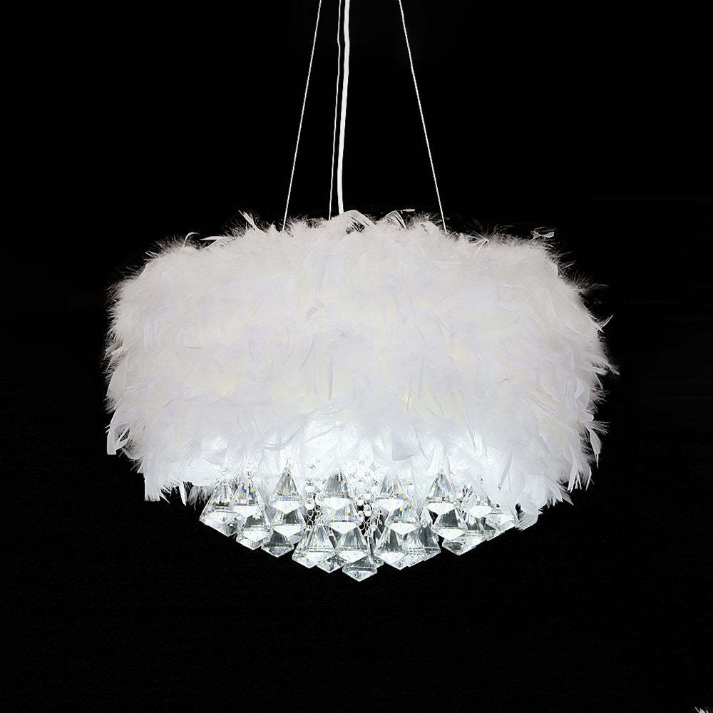 White Feather and Crystal O'Moore Chandelier