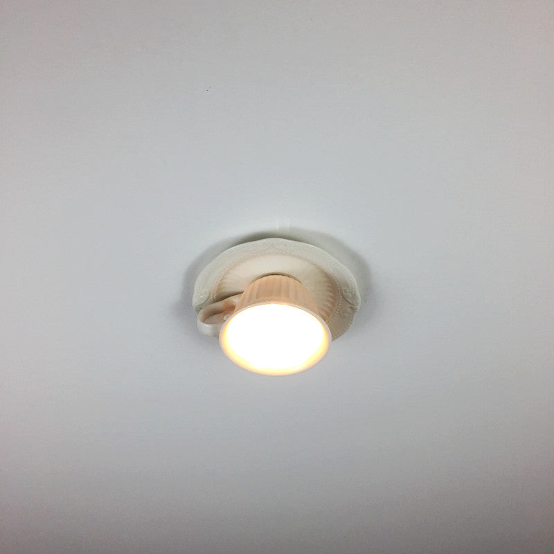 Cairns Ceramic Tea Cup Ceiling Light, indoor lighting