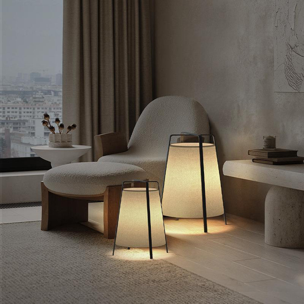 Modern minimalist Renée floor lamps in living room