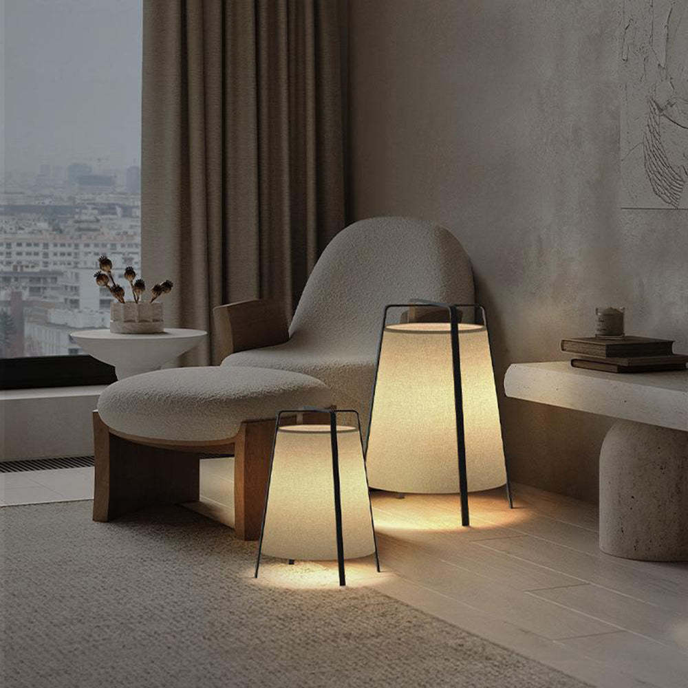 Modern minimalist Renée floor lamps in living room
