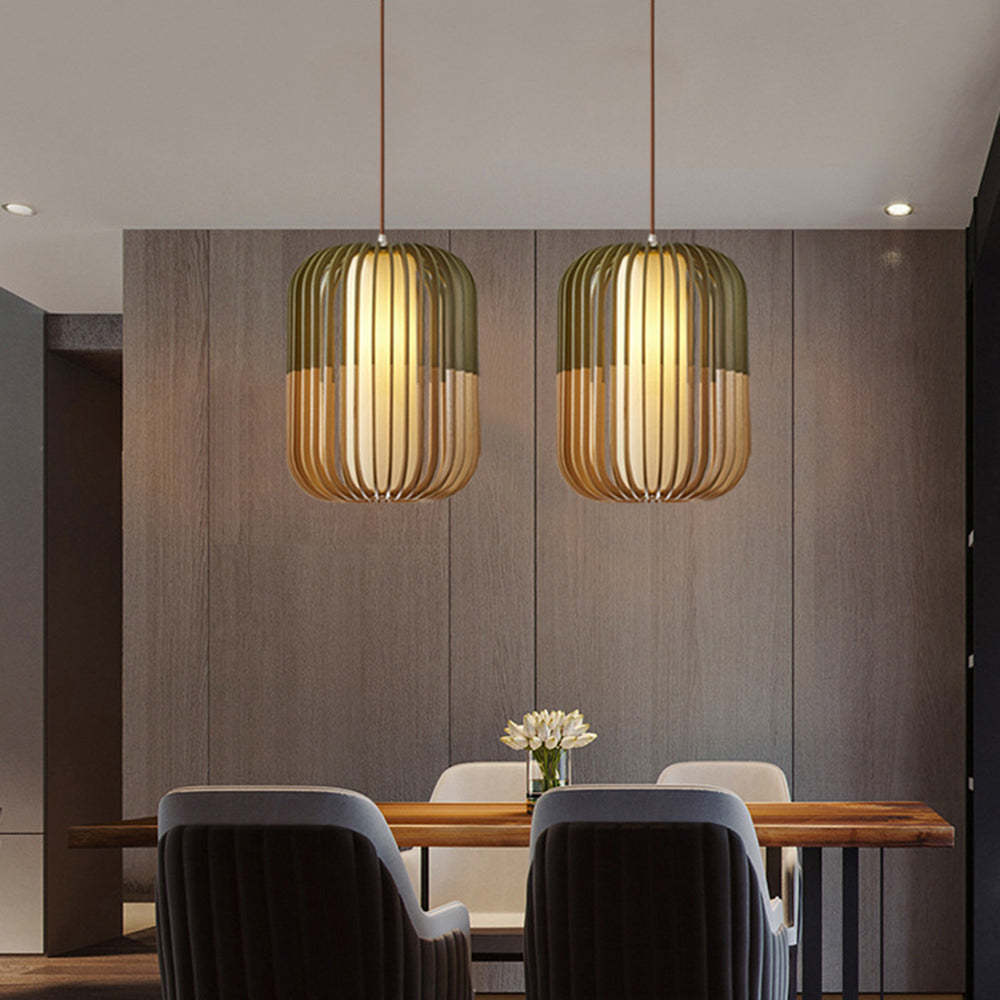 Ozawa birdcage pendant light in a dining room setting
