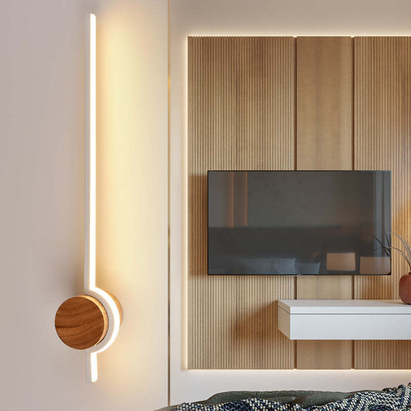 Bedroom interior with Edge Nordic Linear Wall Lamp