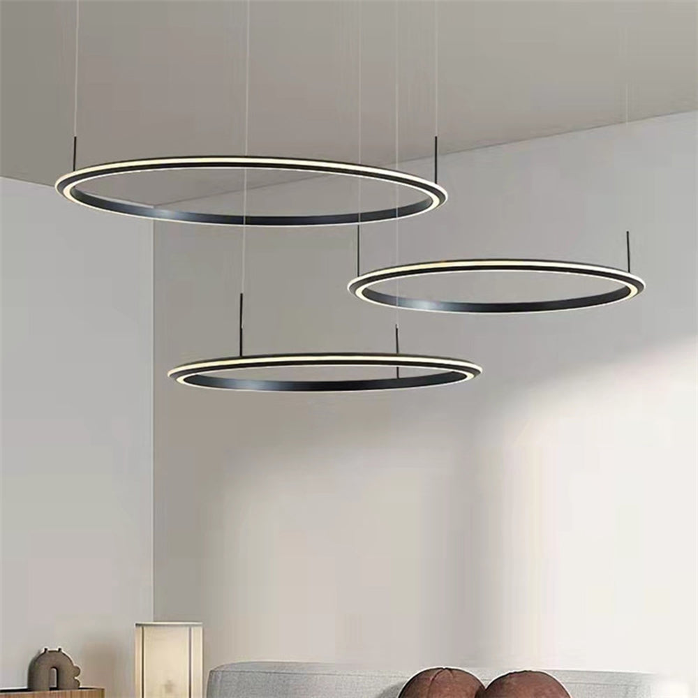 Arisha minimalist LED ring pendant lights for living room