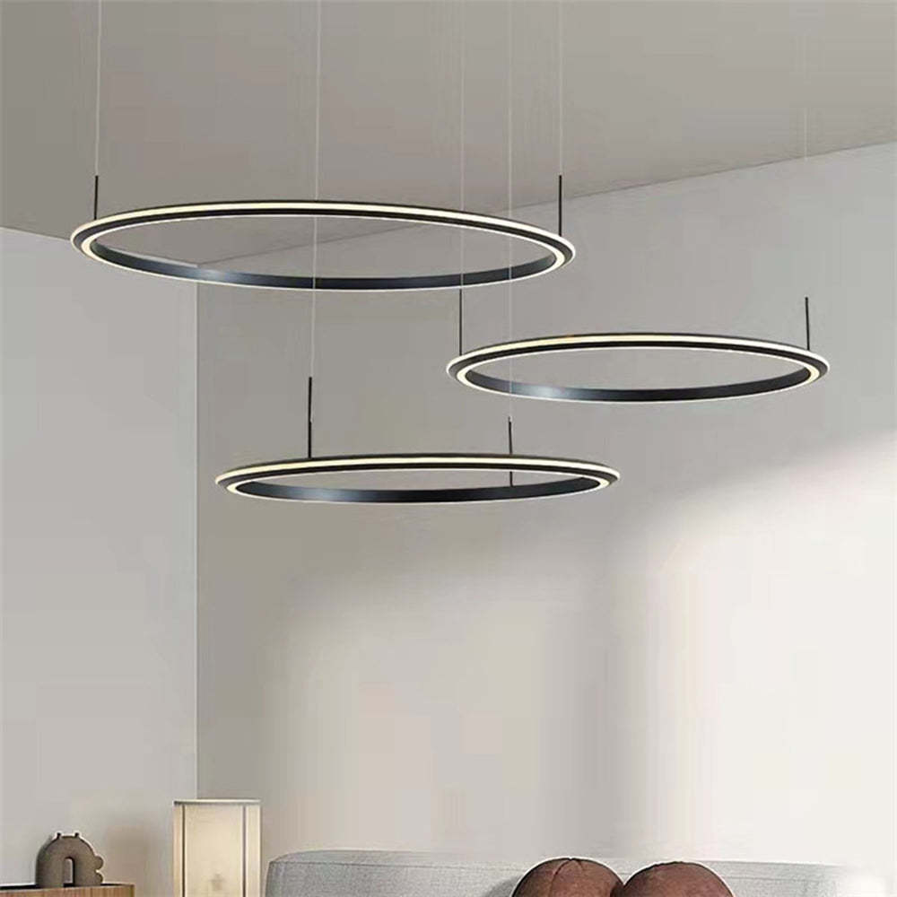 Arisha minimalist LED ring pendant lights for living room