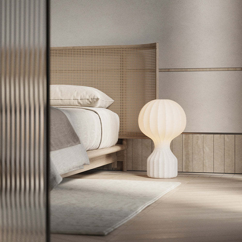 Renée Table Lamp in bedroom setting, Lassola Lighting