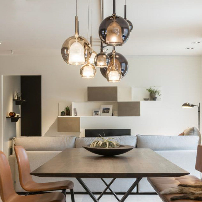 Hailie Modern Sphere LED Pendant Lights in dining room