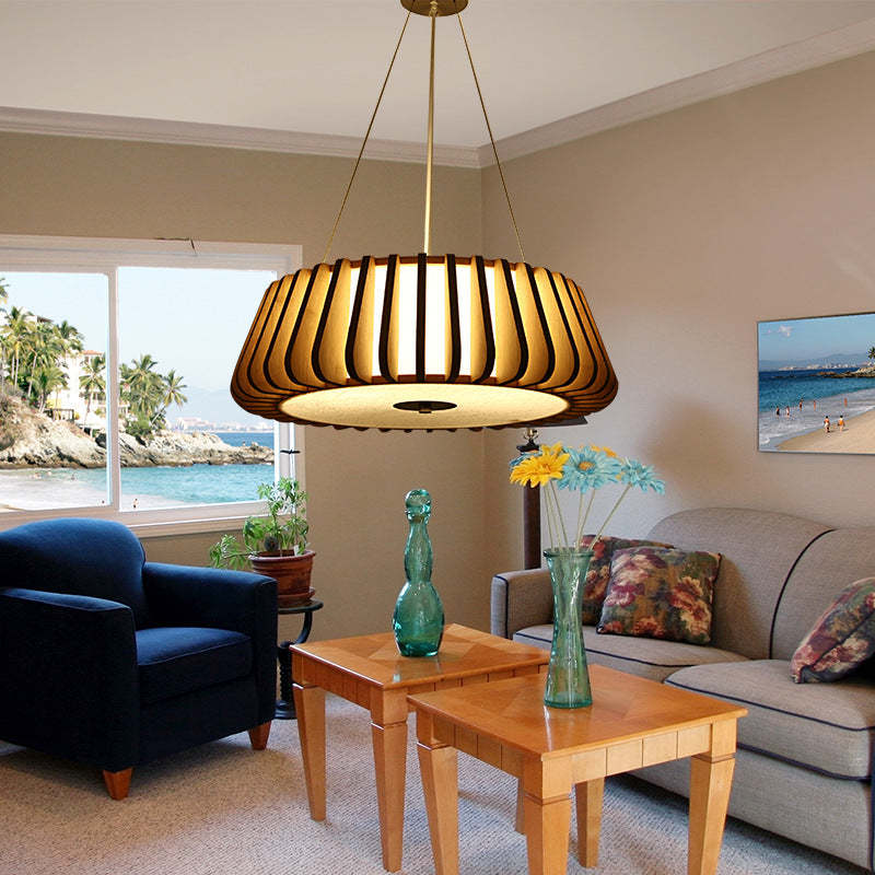 Ozawa Creative Bamboo Pendant Light in a Living Room