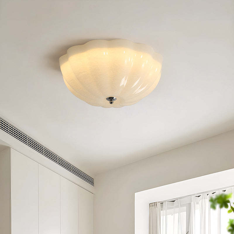 Quinn Flush Mount Ceiling Light, Cream, Modern Bedroom Lighting