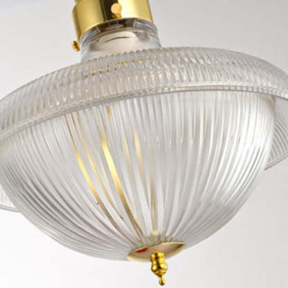 Alessio glass pendant light, vintage industrial gold fixture