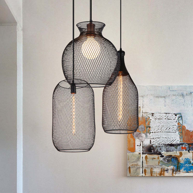 Black metal pendant lights, modern home lighting