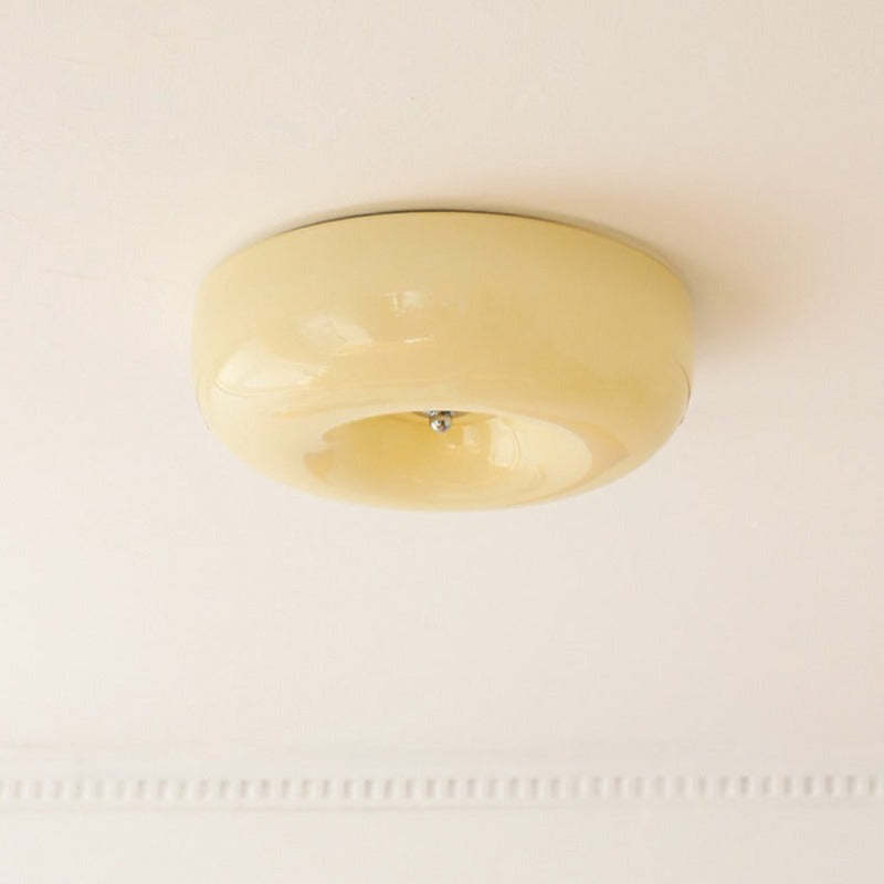 Hailie Vintage Cream Glass Ceiling Light Fixture