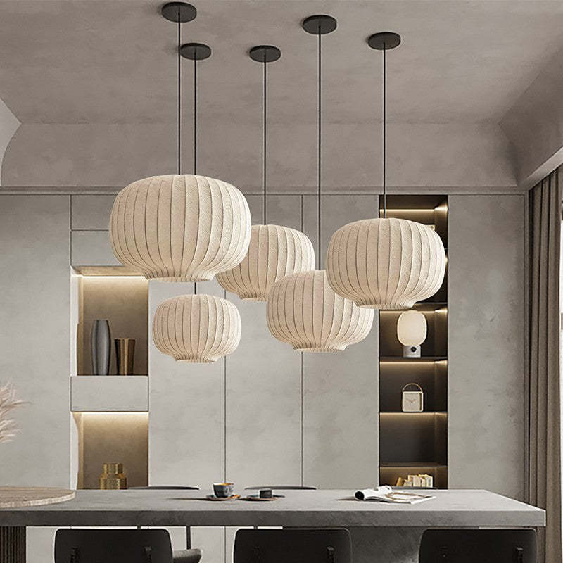 Renee Retro Lantern LED Pendant Lights over dining table
