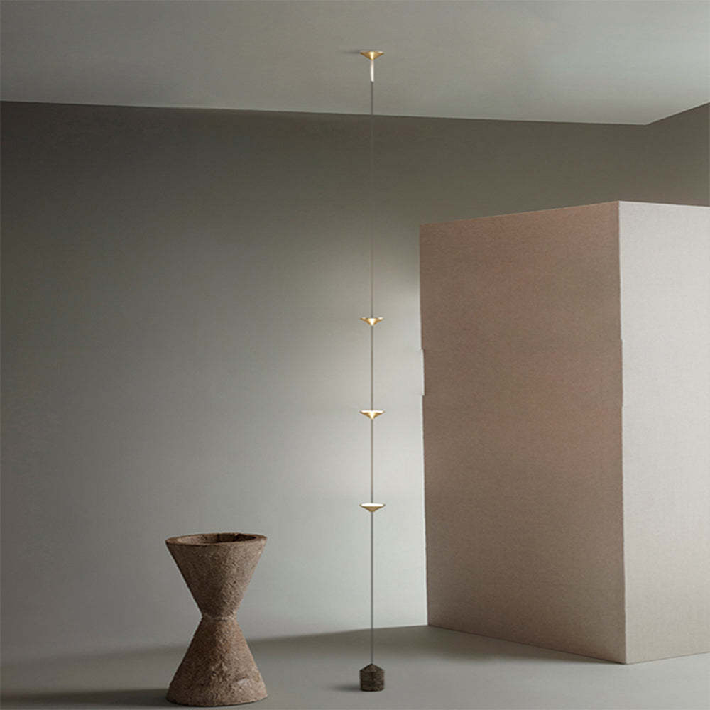 Minimalist floor lamp with three cone LEDs. Edge Full-Length Lamp.