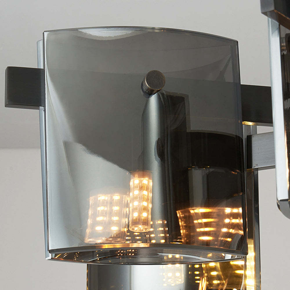 Evette pendant light shade detail, glass and metal