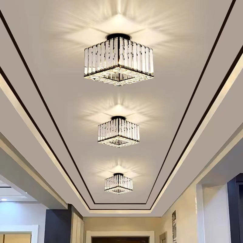 Herbert Flush Mount Ceiling Lights installed in corridor