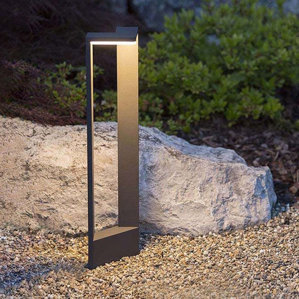 Orr Metal Path Light illuminating garden