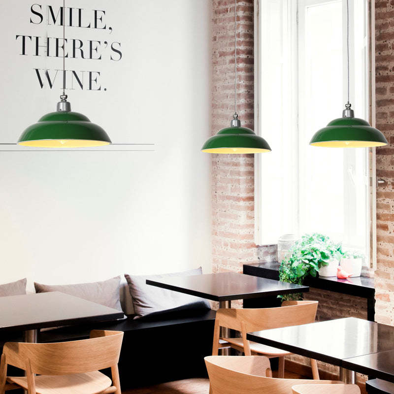 Hailie Green Pendant Lights over dining tables, Smile There's Wine