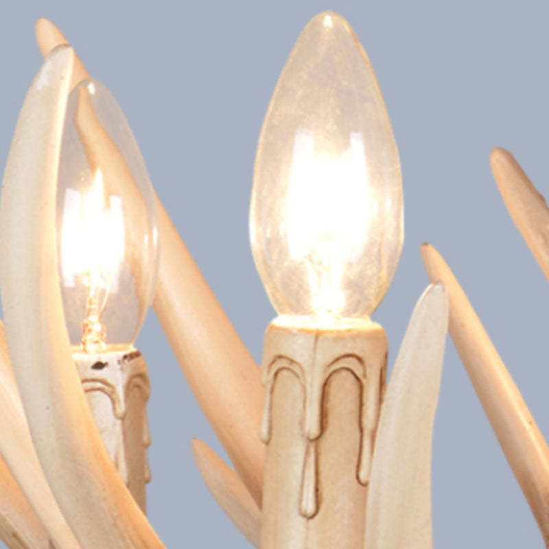 Silva LED Pendant Light detail, resin antler design
