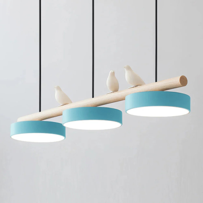 Morandi Modern Metal Wood Resin Acrylic Pendant Light Dining Room Bedroom