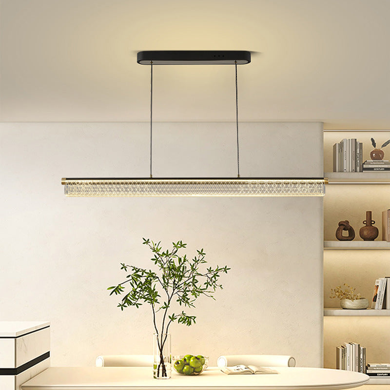 Modern LED Pendant Light above dining table
