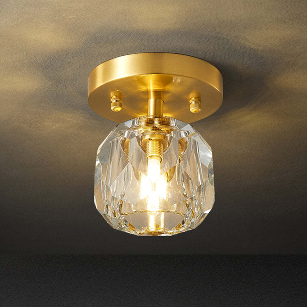 Kirsten Diamond Ceiling Light, Gold Finish