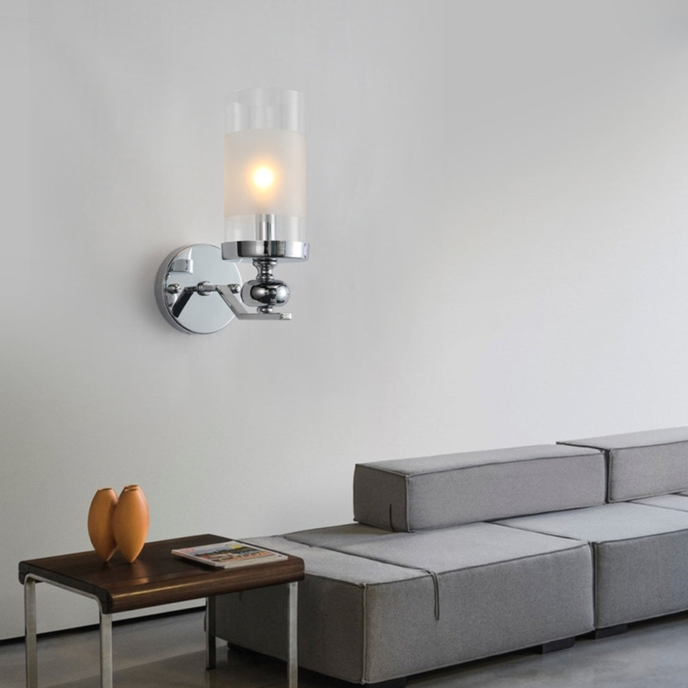 Alessio retro silver wall lamp for living room.