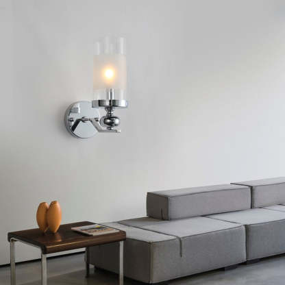 Alessio retro silver wall lamp for living room.