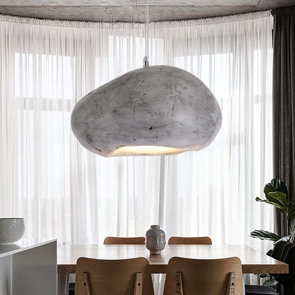 Byers bread shape pendant light in grey resin