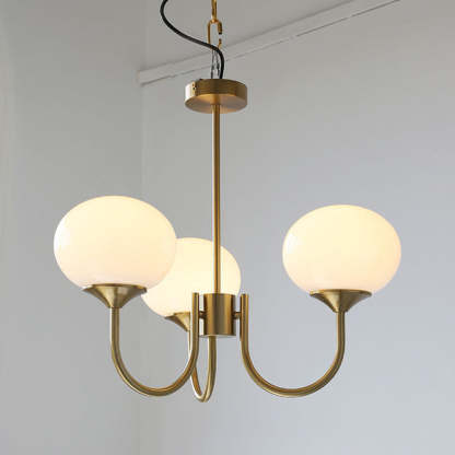 Hailie Globe Chandelier: Retro Art Deco Lighting