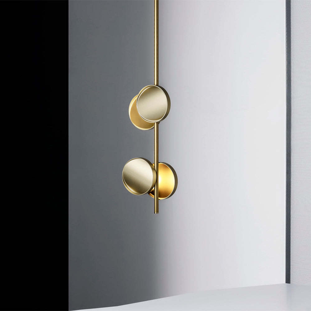 Avi minimalist gold pendant light fixture.
