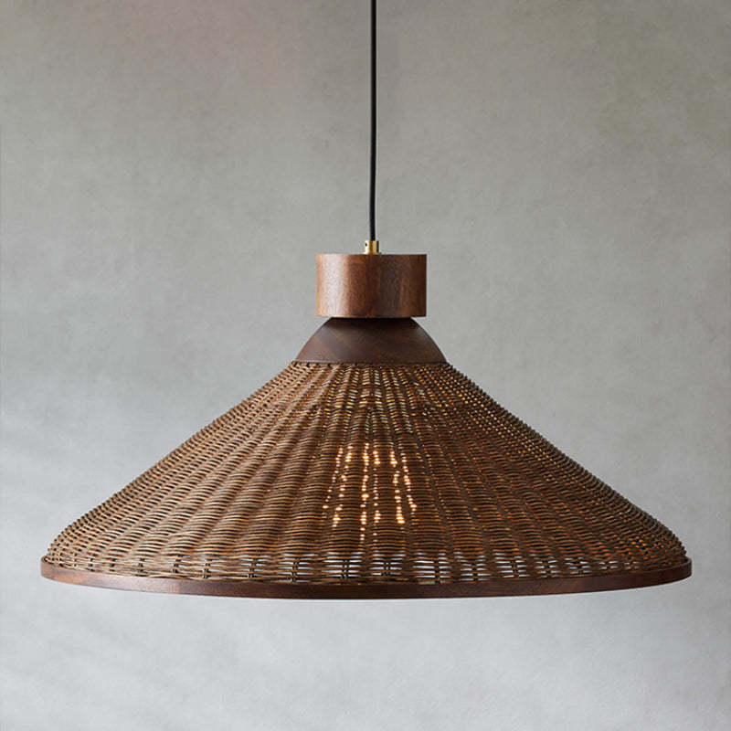 Alessio Retro Design LED Pendant / Ceiling Light Rattan Living Room