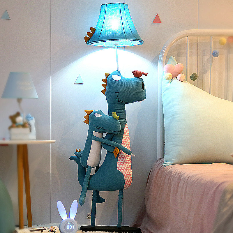 Blue dinosaur floor lamp for kids bedroom