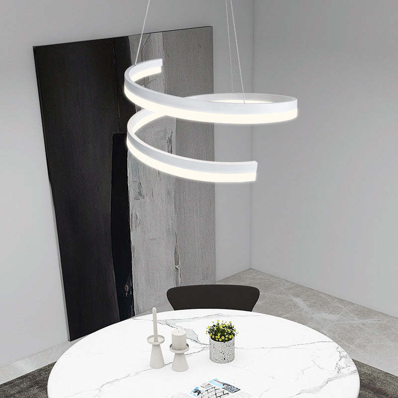 Arisha chandelier: modern LED lighting for dining room.