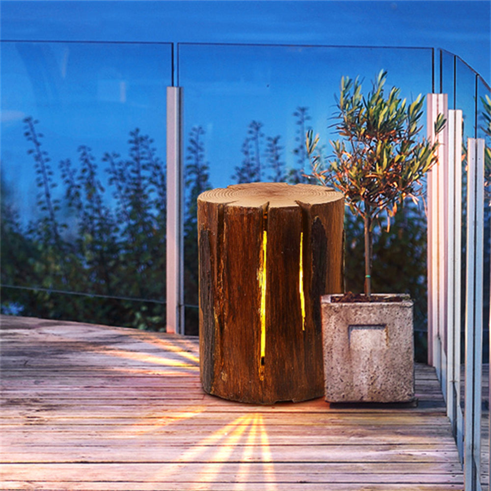 Las Sola Orr Wood Outdoor Lamp