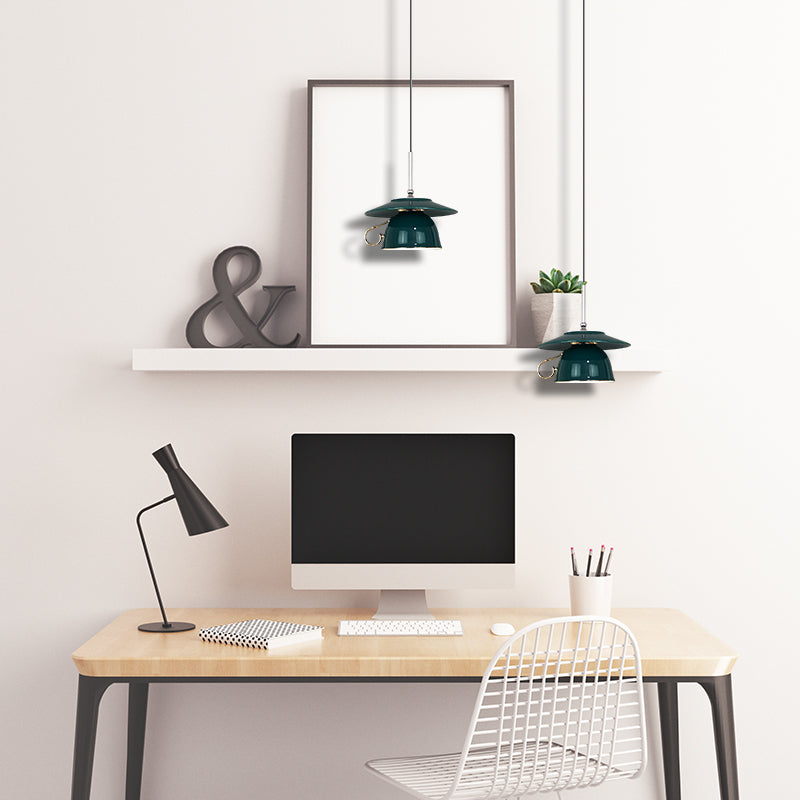 Hailie Ceramic Pendant Lights in a Home Office