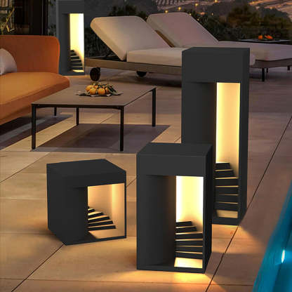 Orr Outdoor Lamp: Modern Cuboid Lighting