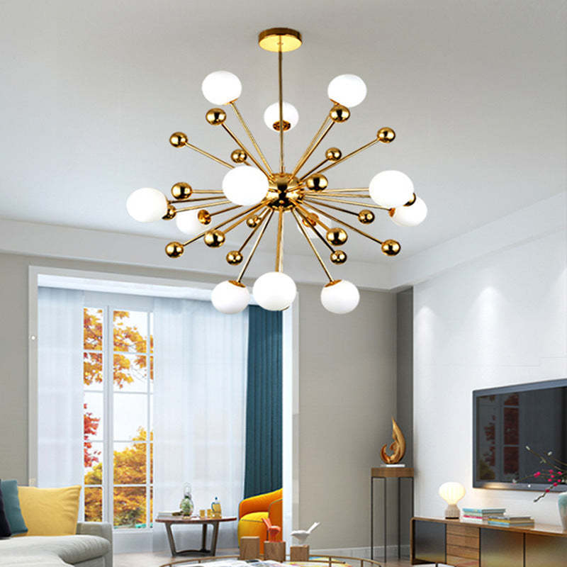 Gold Sputnik Chandelier | Modern LED Lighting